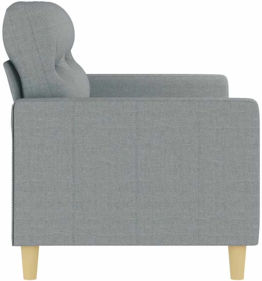 Dvivietė sofa, šviesiai pilkos spalvos, 140cm, audinys