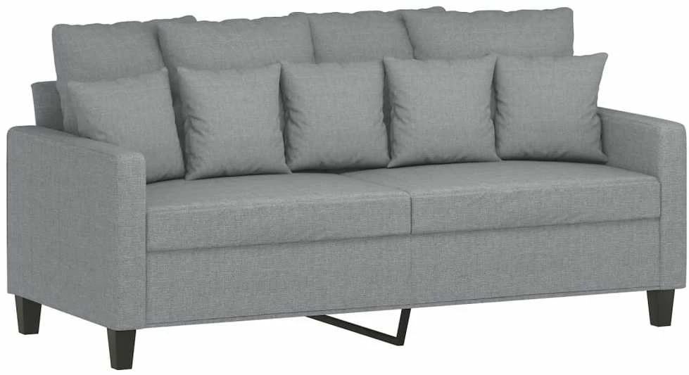 Dvivietė sofa, šviesiai pilkos spalvos, 140cm, audinys