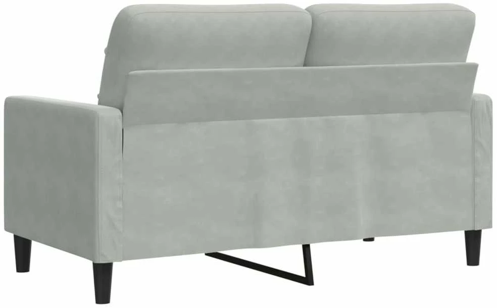 Dvivietė sofa, šviesiai pilkos spalvos, 120cm, aksomas