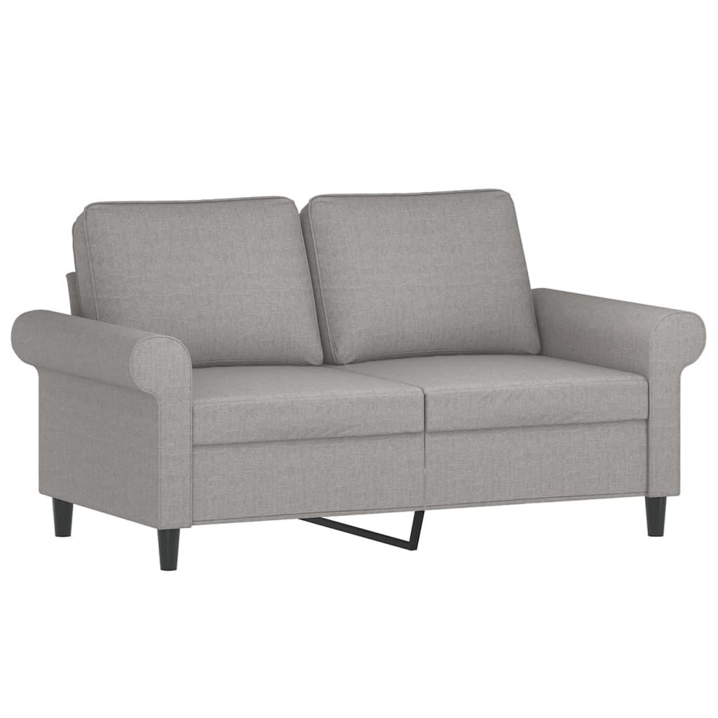 Dvivietė sofa, šviesiai pilkos spalvos, 120cm, audinys