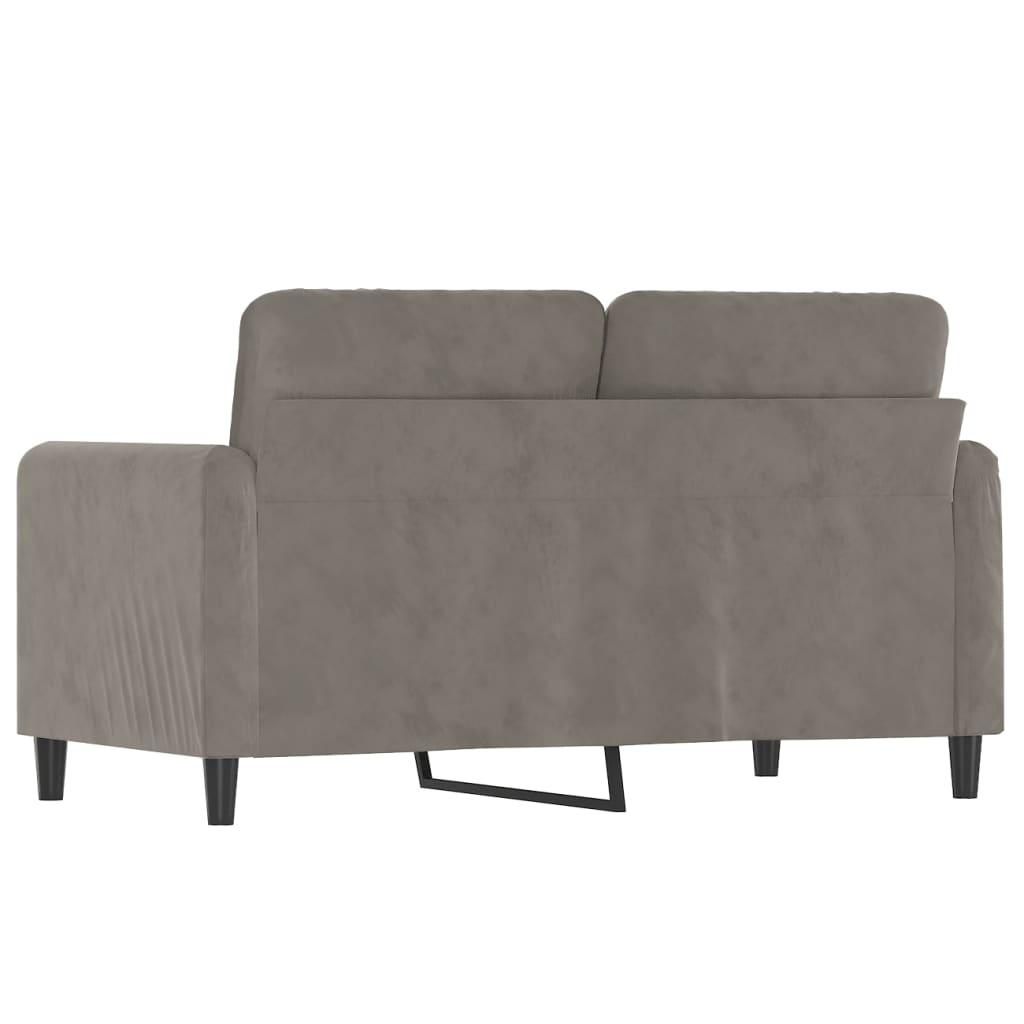 Dvivietė sofa, šviesiai pilkos spalvos, 120cm, aksomas