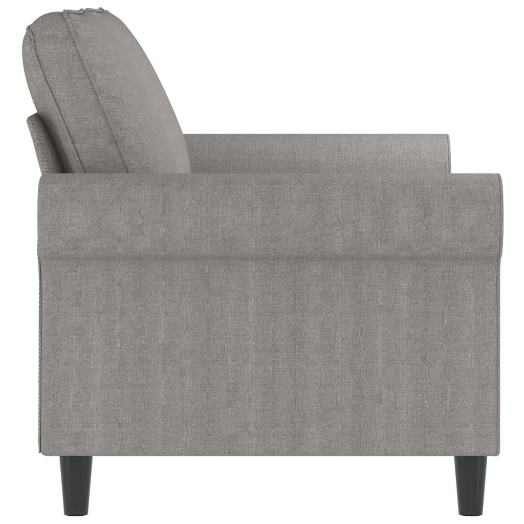 Dvivietė sofa, šviesiai pilkos spalvos, 120cm, audinys