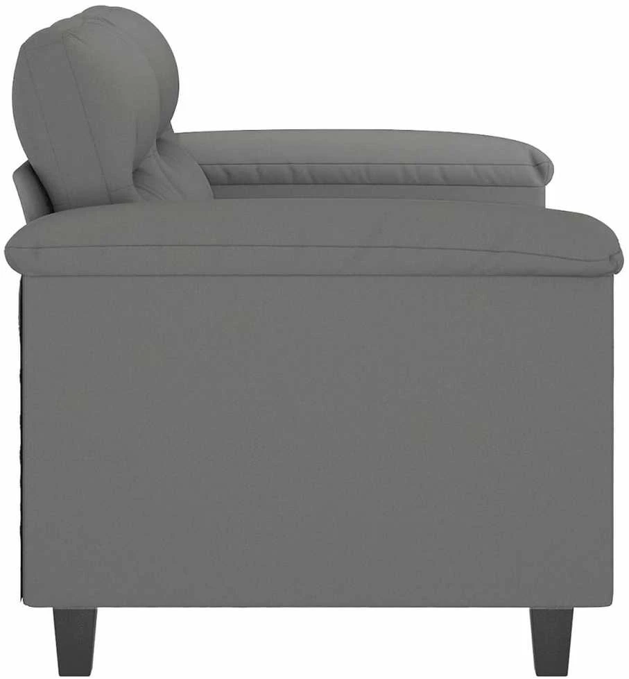 Dvivietė sofa, tamsiai pilka, 120cm, mikropluošto audinys
