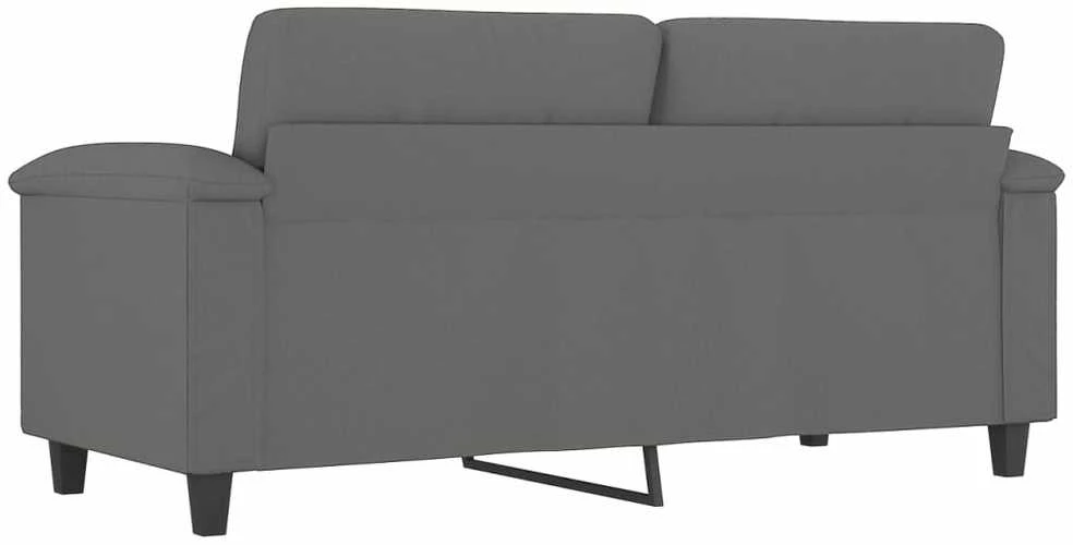 Dvivietė sofa, tamsiai pilka, 140cm, mikropluošto audinys