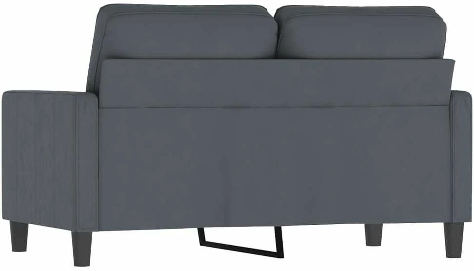 Dvivietė sofa, tamsiai pilkos spalvos, 120cm, aksomas