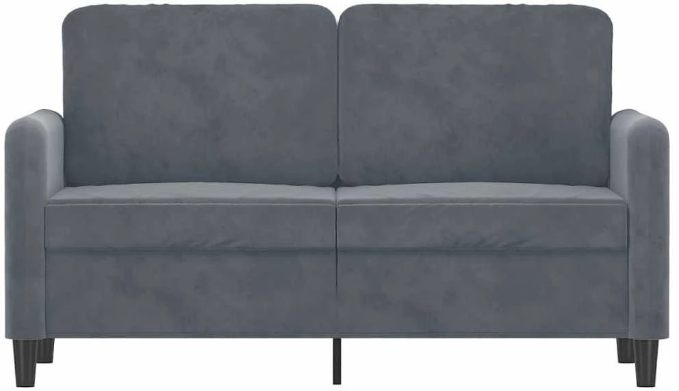 Dvivietė sofa, tamsiai pilkos spalvos, 120cm, aksomas