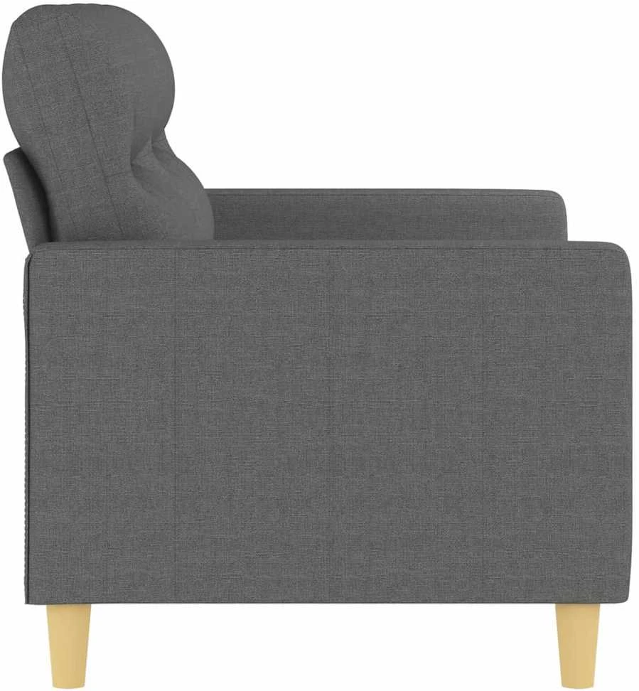 Dvivietė sofa, tamsiai pilkos spalvos, 120cm, audinys