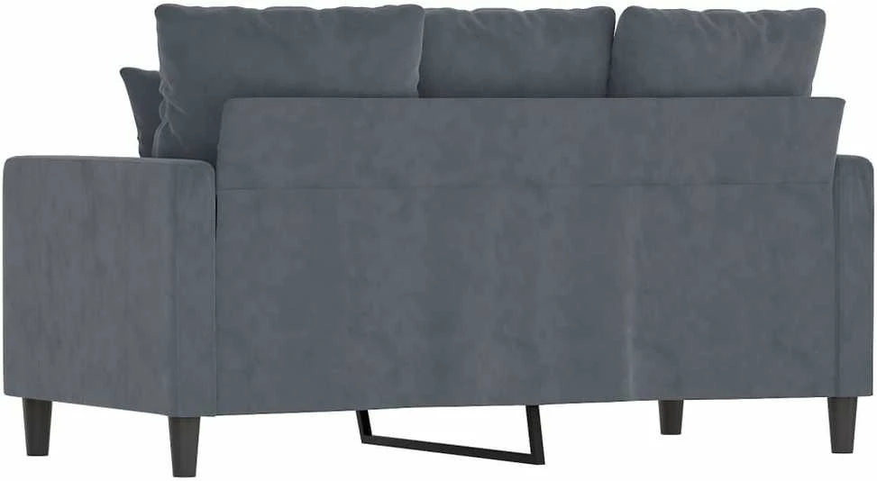 Dvivietė sofa, tamsiai pilkos spalvos, 120cm, aksomas