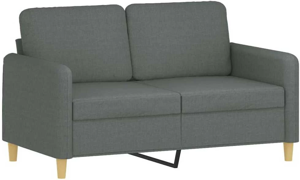 Dvivietė sofa, tamsiai pilkos spalvos, 120cm, audinys