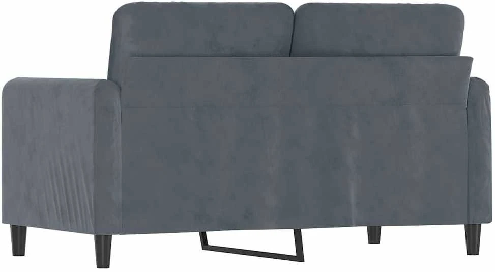 Dvivietė sofa, tamsiai pilkos spalvos, 120cm, aksomas