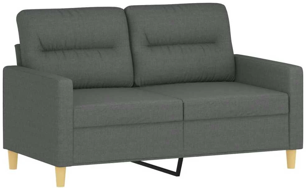 Dvivietė sofa, tamsiai pilkos spalvos, 120cm, audinys