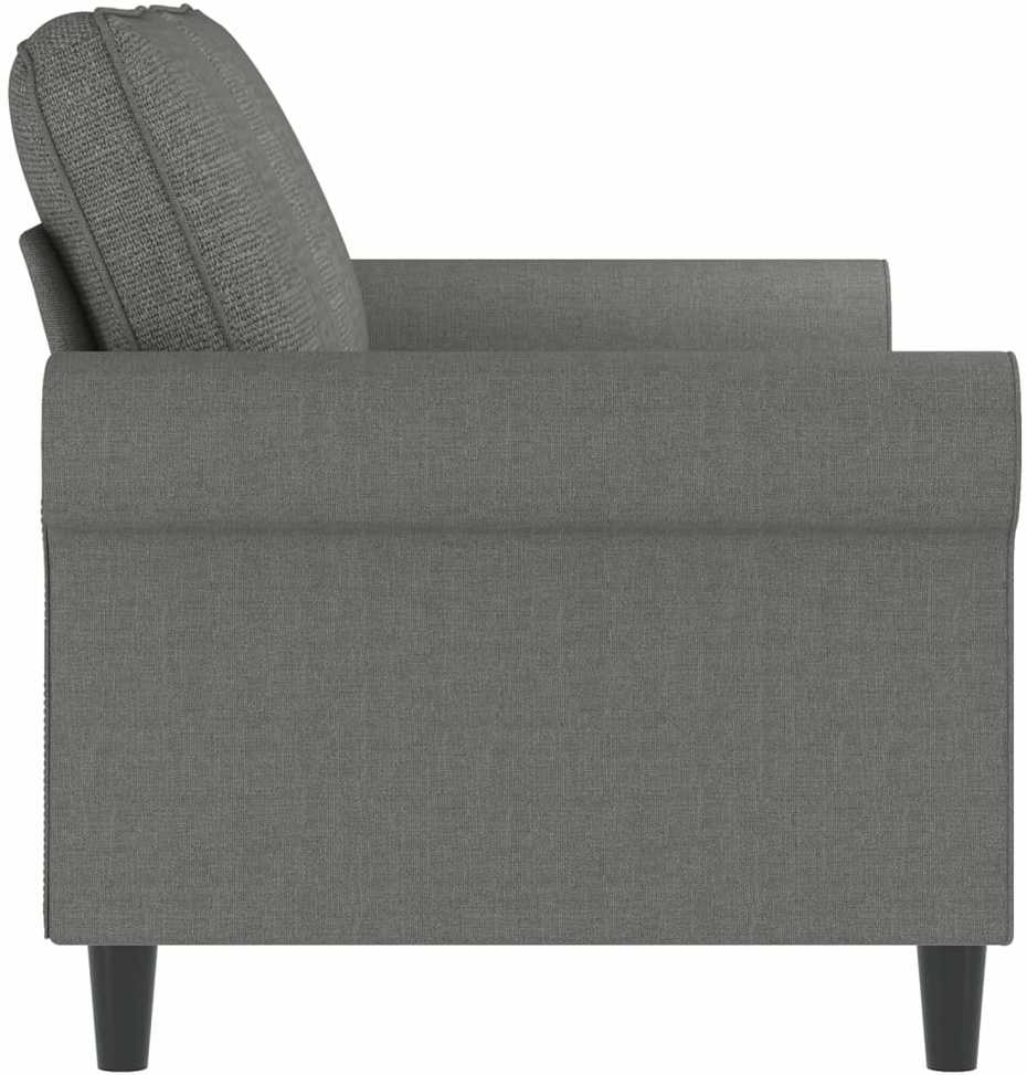 Dvivietė sofa, tamsiai pilkos spalvos, 140cm, audinys