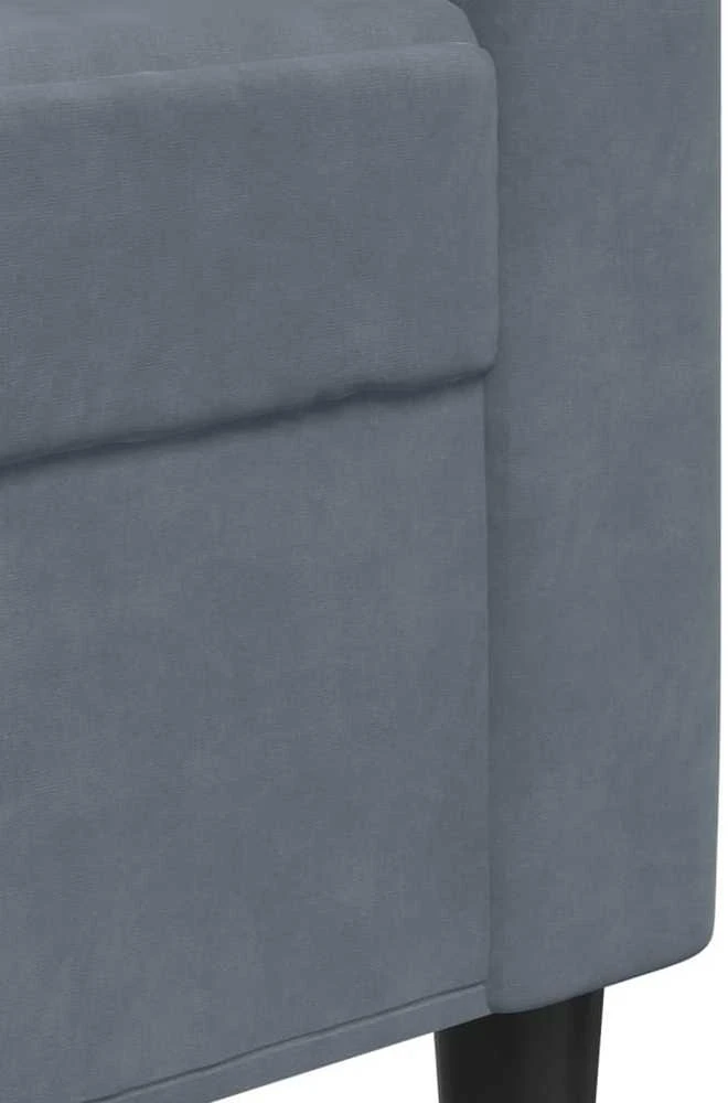 Dvivietė sofa, tamsiai pilkos spalvos, 140cm, aksomas