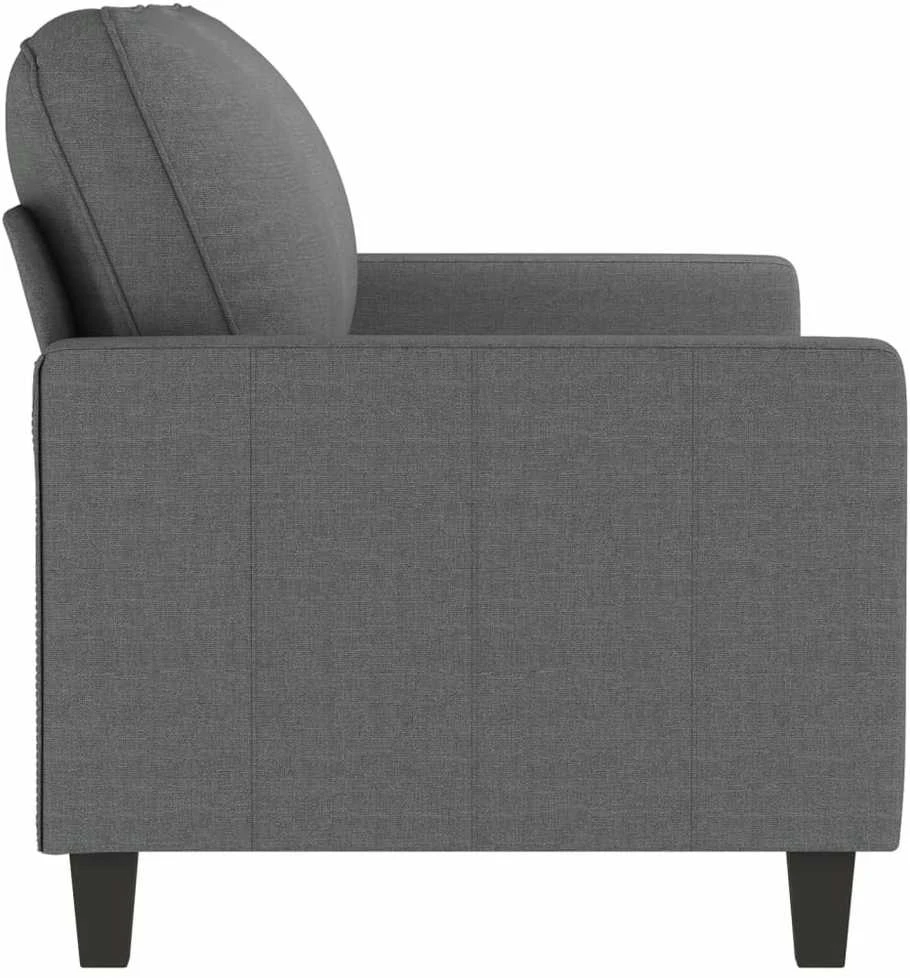 Dvivietė sofa, tamsiai pilkos spalvos, 140cm, audinys