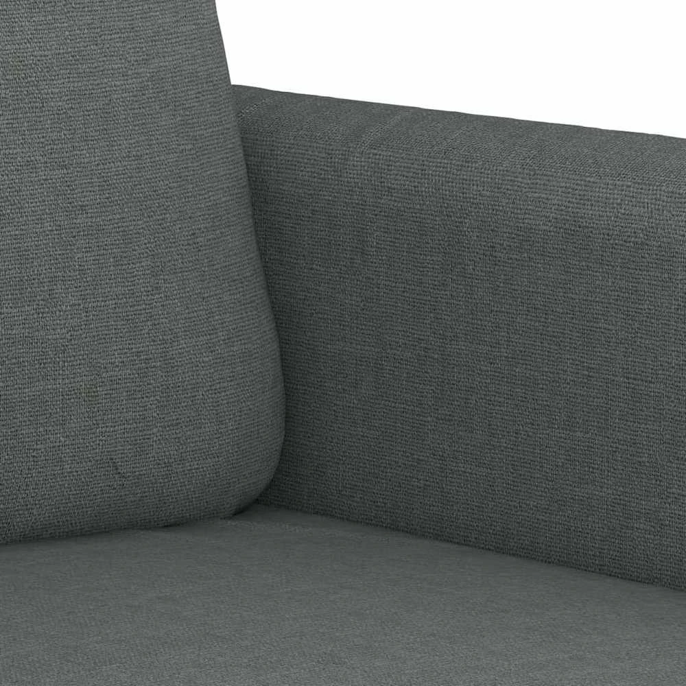 Dvivietė sofa, tamsiai pilkos spalvos, 140cm, audinys