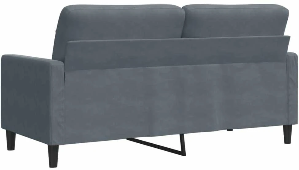 Dvivietė sofa, tamsiai pilkos spalvos, 140cm, aksomas