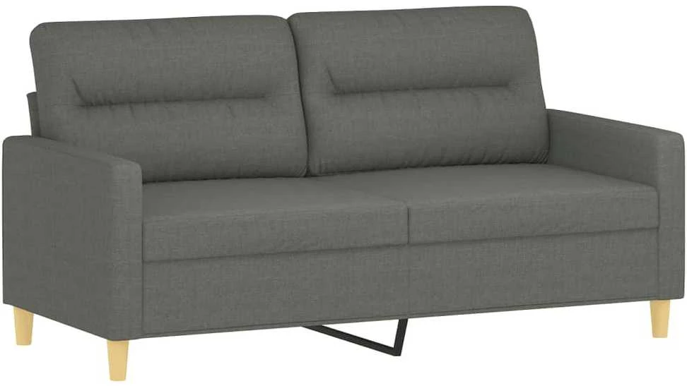 Dvivietė sofa, tamsiai pilkos spalvos, 140cm, audinys