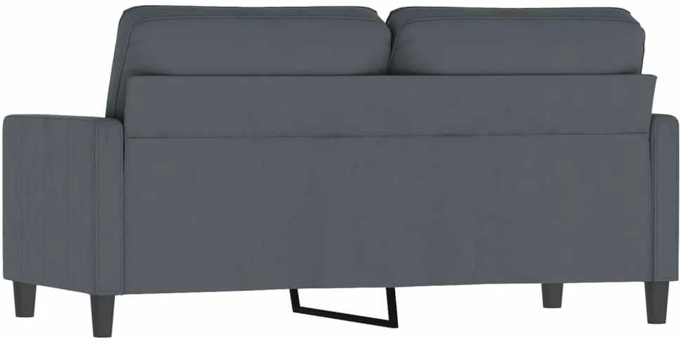 Dvivietė sofa, tamsiai pilkos spalvos, 140cm, aksomas