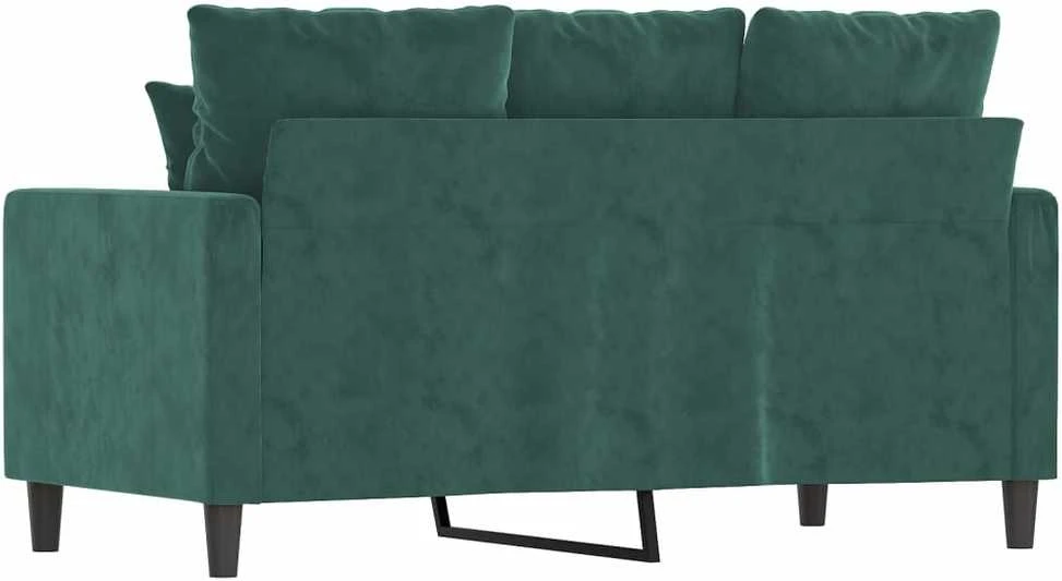 Dvivietė sofa, tamsiai žalios spalvos, 120cm, aksomas