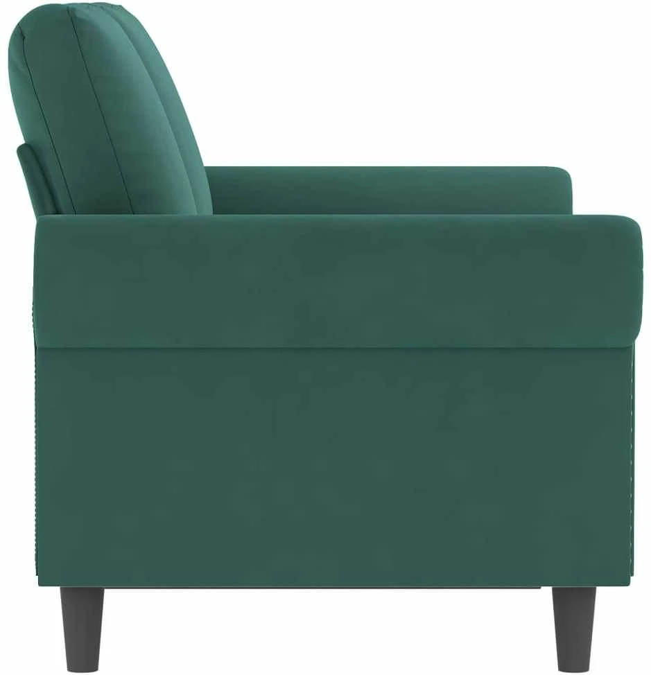 Dvivietė sofa, tamsiai žalios spalvos, 120cm, aksomas