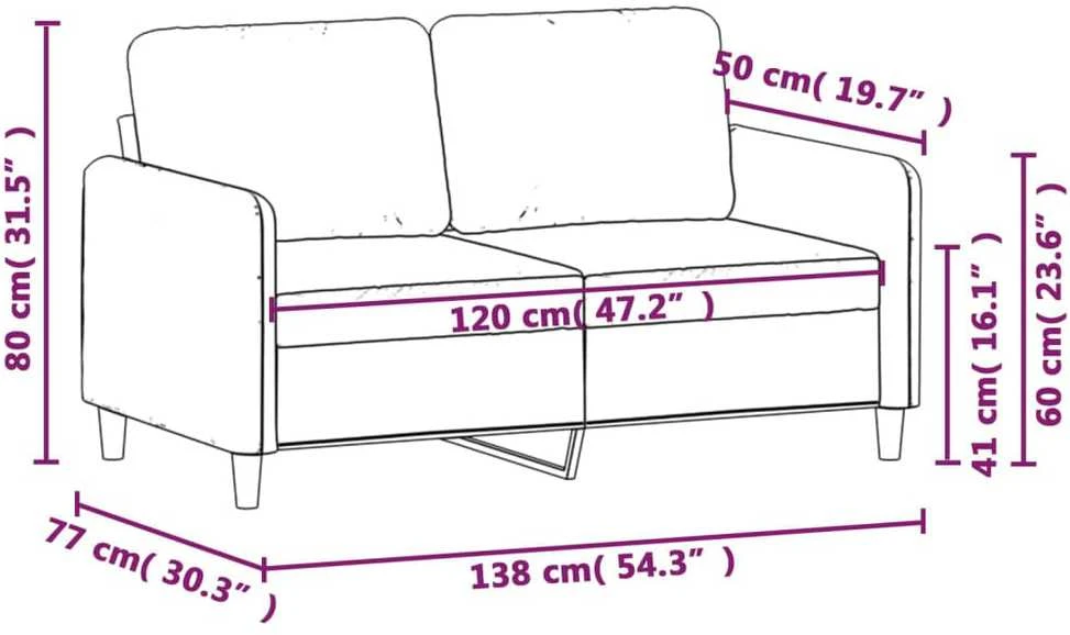 Dvivietė sofa, tamsiai žalios spalvos, 120cm, aksomas