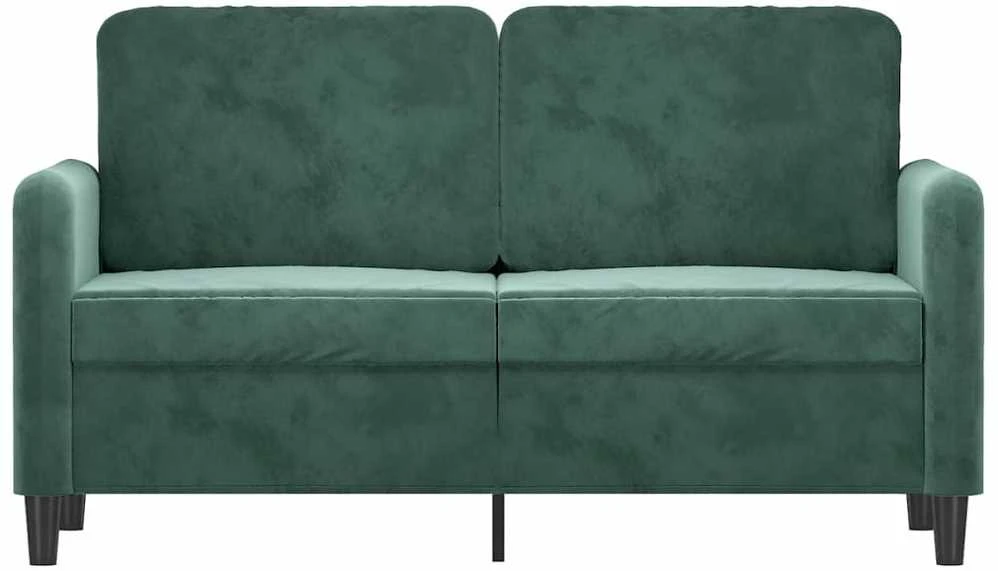 Dvivietė sofa, tamsiai žalios spalvos, 120cm, aksomas