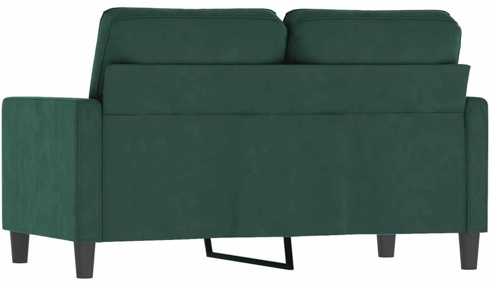 Dvivietė sofa, tamsiai žalios spalvos, 120cm, aksomas