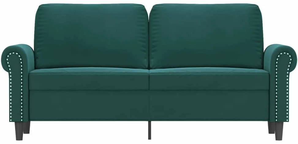 Dvivietė sofa, tamsiai žalios spalvos, 140cm, aksomas