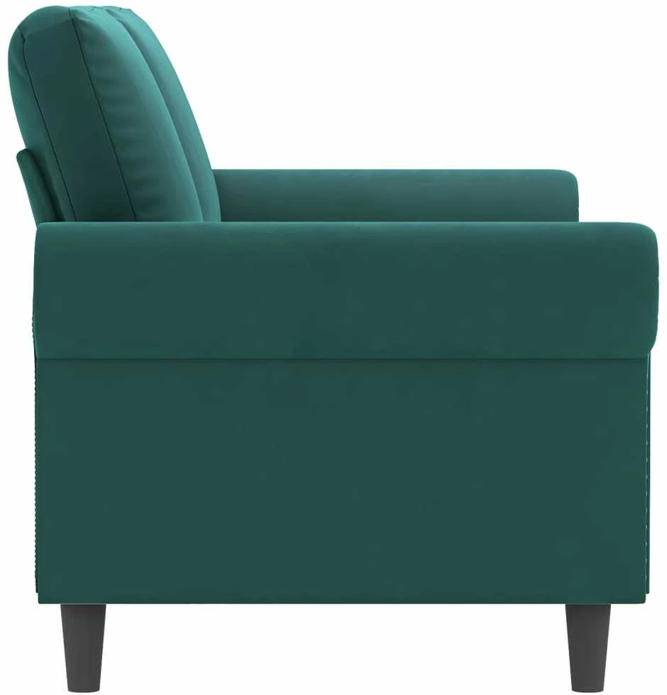 Dvivietė sofa, tamsiai žalios spalvos, 140cm, aksomas