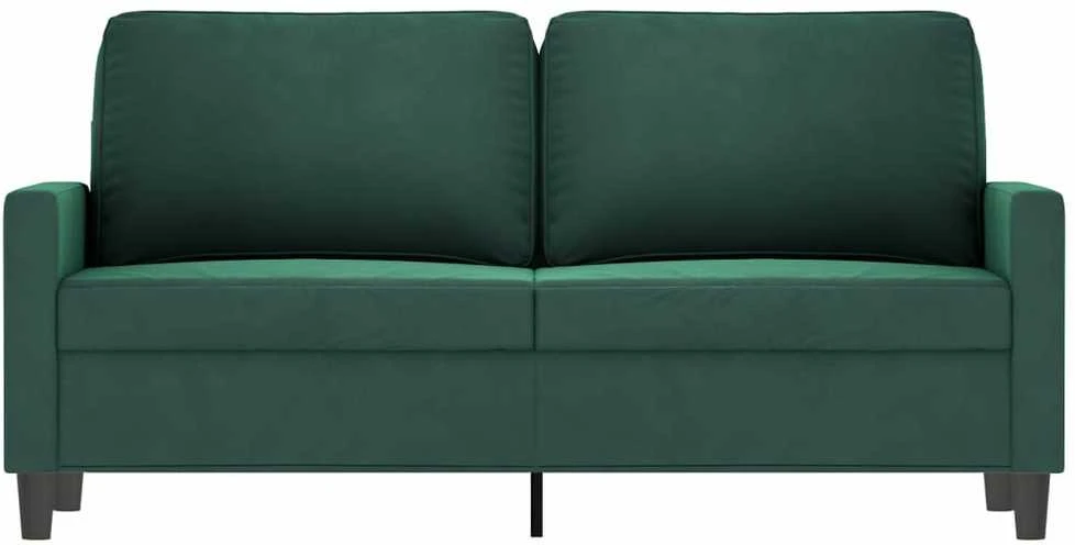 Dvivietė sofa, tamsiai žalios spalvos, 140cm, aksomas