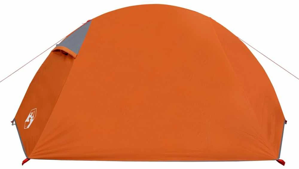 Stovyklavimo palapinė, pilka/oranžinė, dvivietė, kupolinė