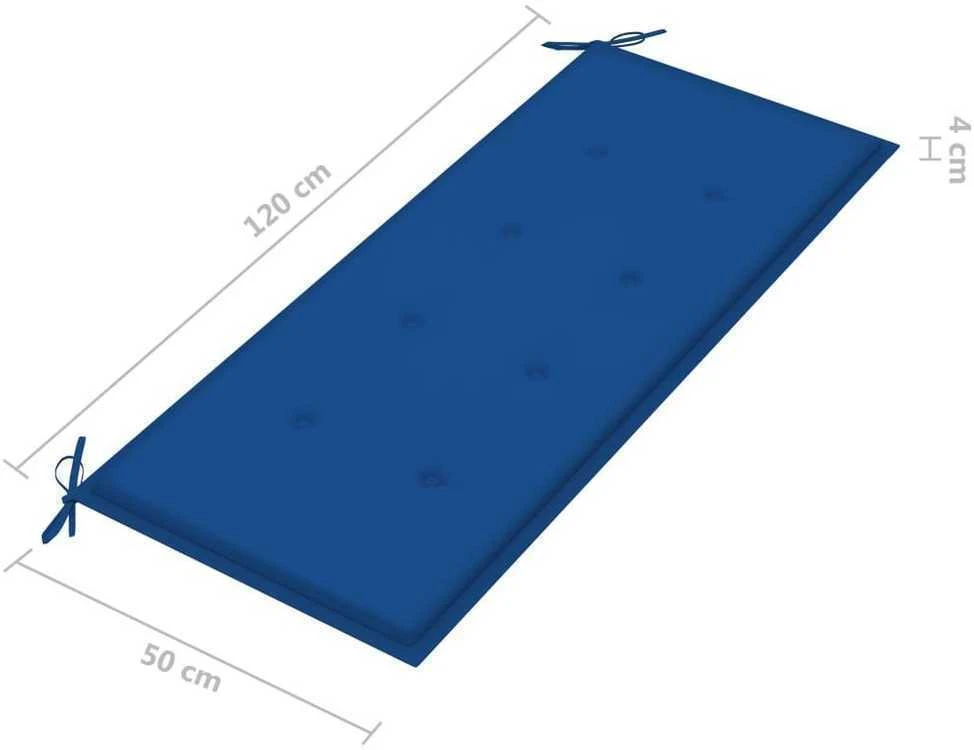 Dvivietis sodo suoliukas su pagalvėle, 120cm, eukalipto masyvas