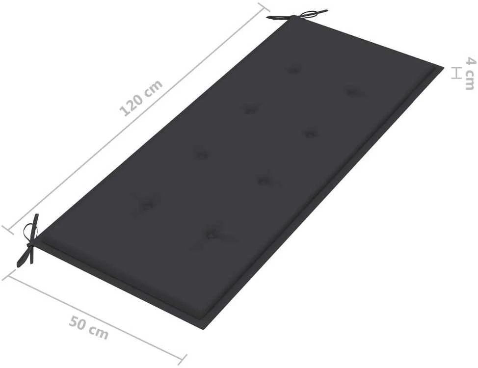 Dvivietis sodo suoliukas su pagalvėle, 120cm, eukalipto masyvas