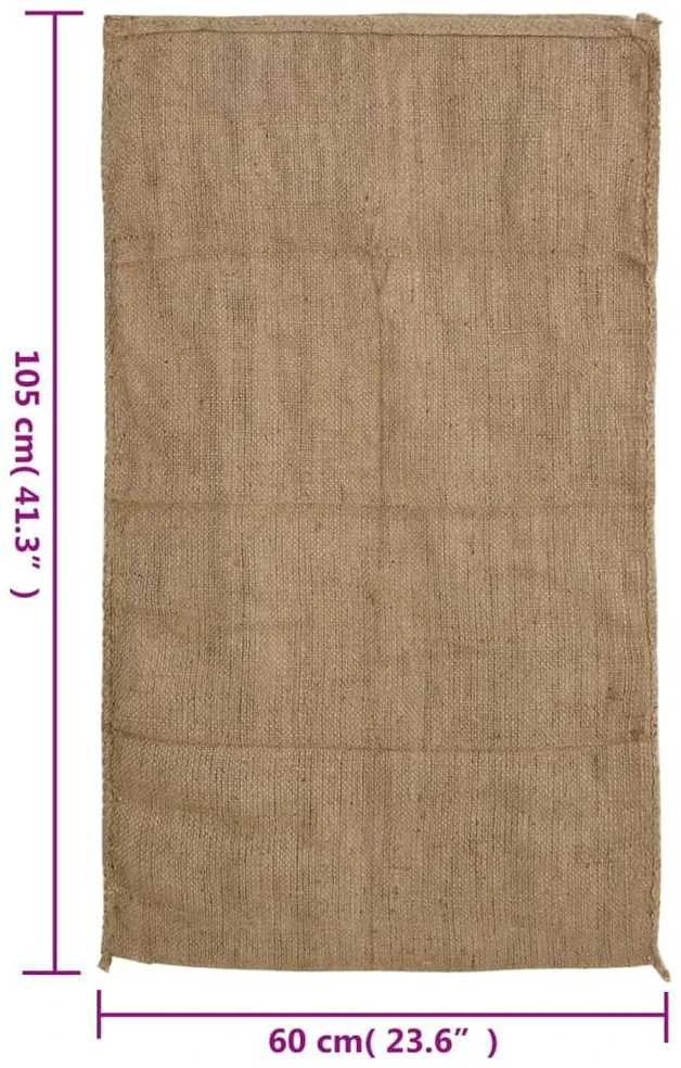 Džiuto maišai, 5vnt., 60x105cm, 100% džiutas, 340 g/m²