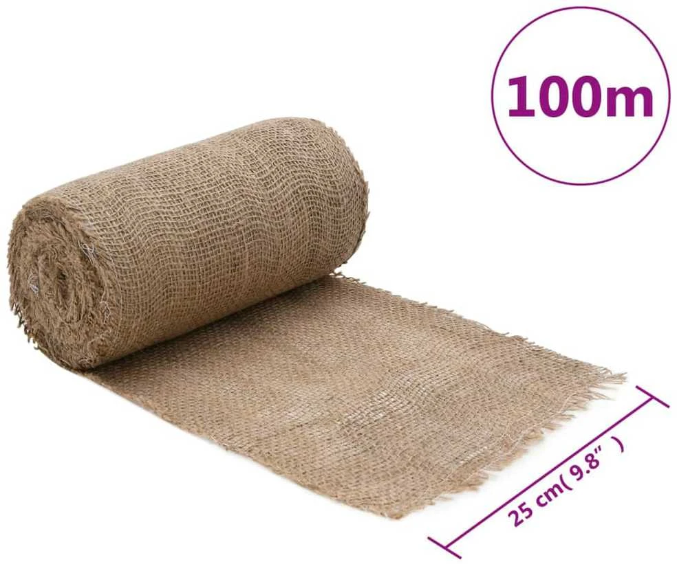 Džiuto ritinys, 0,25x100m, 100% džiutas, 200 g/m²