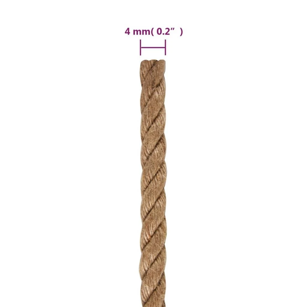 Džiuto virvė, 50m ilgio, 4mm storio