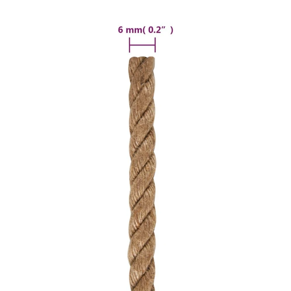 Džiuto virvė, 50m ilgio, 6mm storio