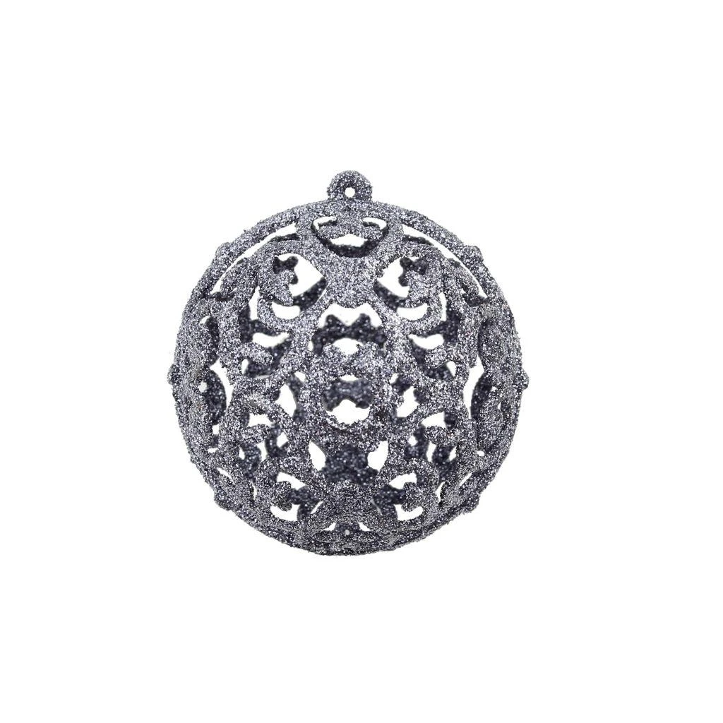 Eglutės žaisliukų rinkinys 100vnt 3/4/6cm baltos/pilkos spalvos