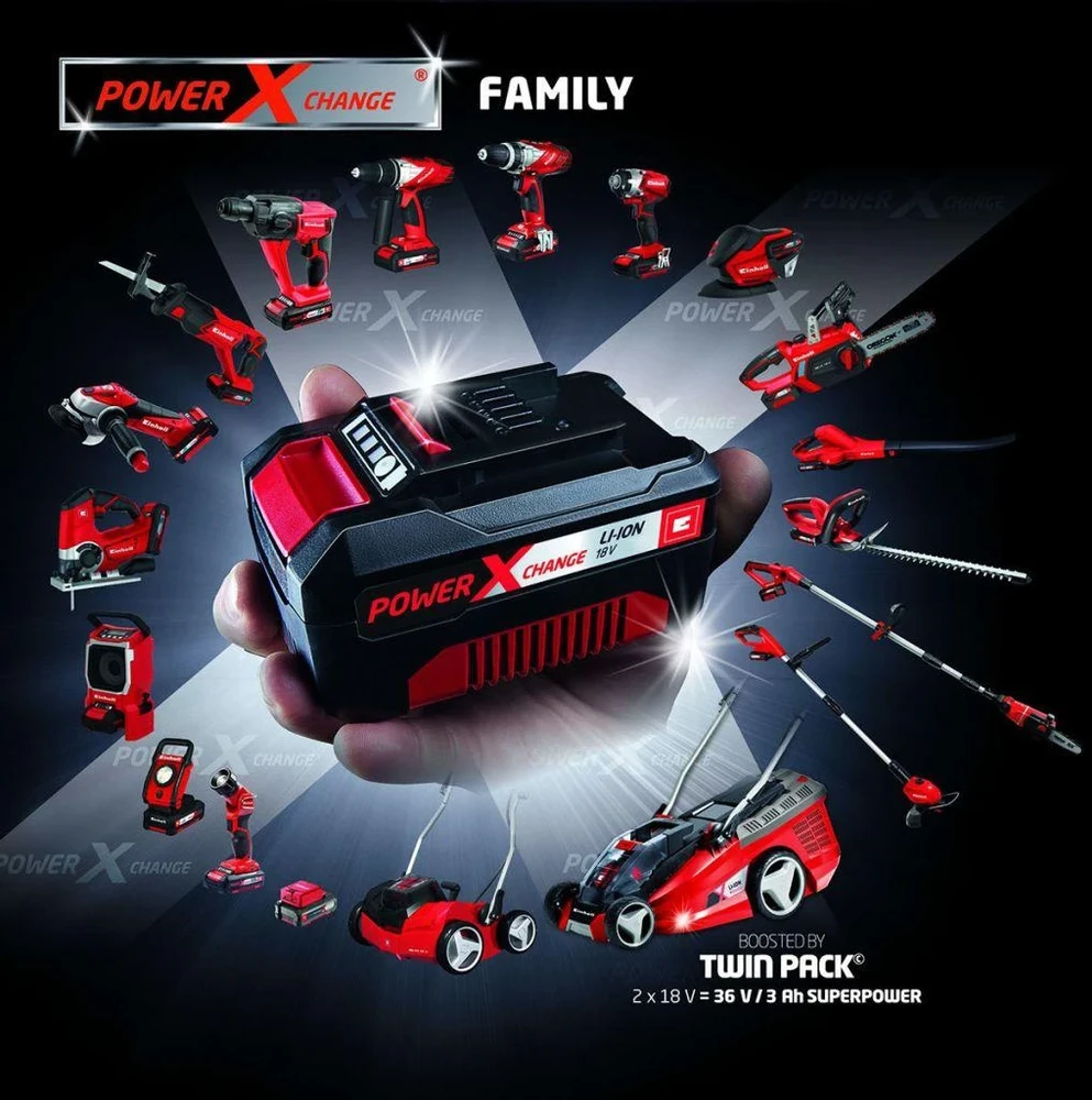 Einhell Power X-Change akumuliatorius su įrankių sistema