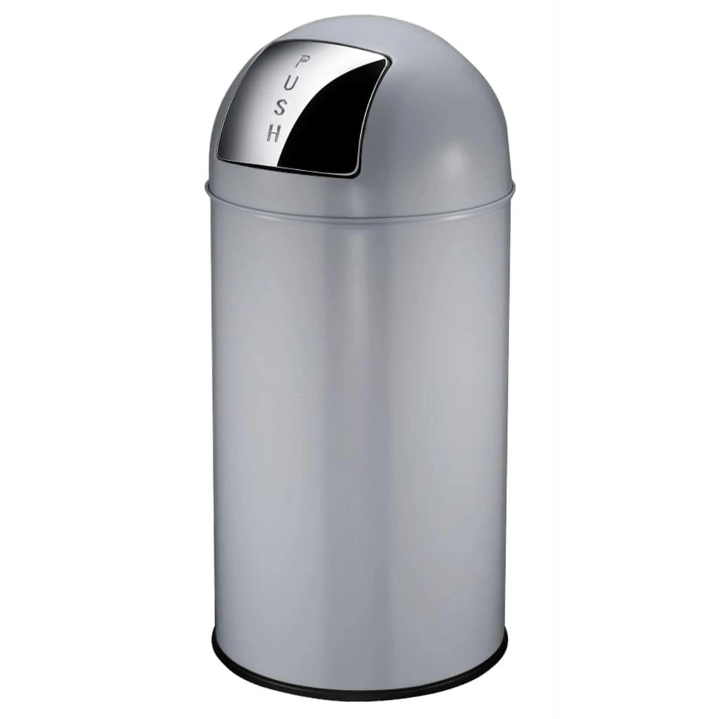 EKO Šiukšliadėžė su paspaudžiamu dangčiu, matinės pilkos spalvos, 40l
