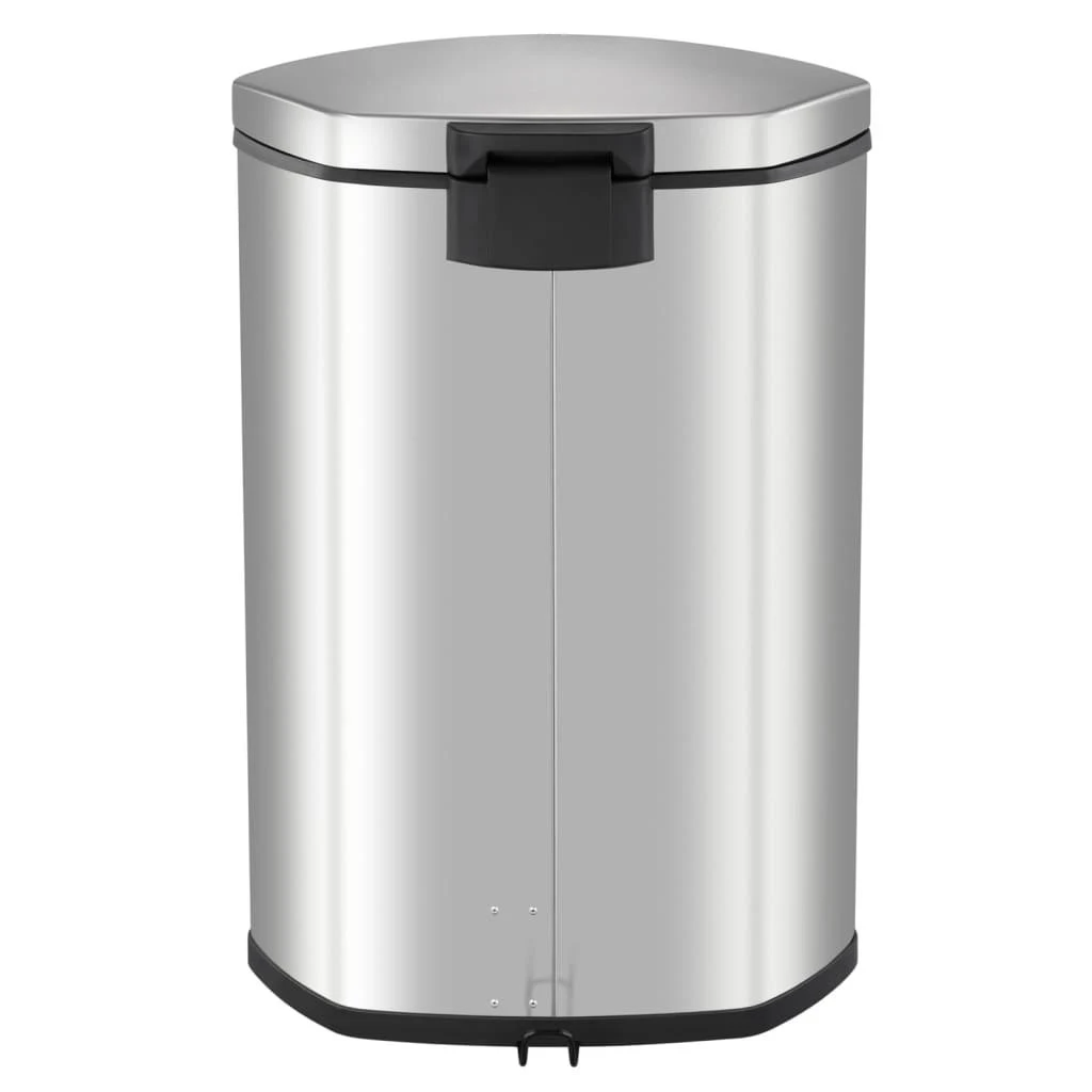 EKO Šiukšliadėžė su pedalu Shell, matinės sidabrinės spalvos, 50l