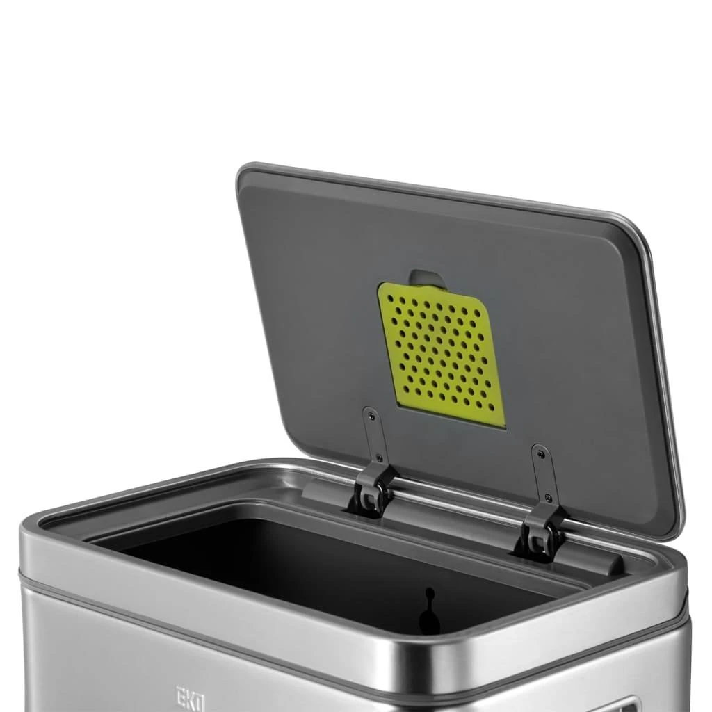 EKO Šiukšliadėžė su pedalu X-Cube, matinės sidabrinės spalvos, 45l
