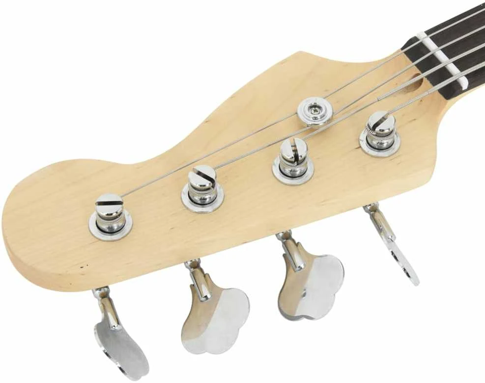 Elektrinė bosinė gitara pradedantiesiems, ruda/balta, 4/4 46"