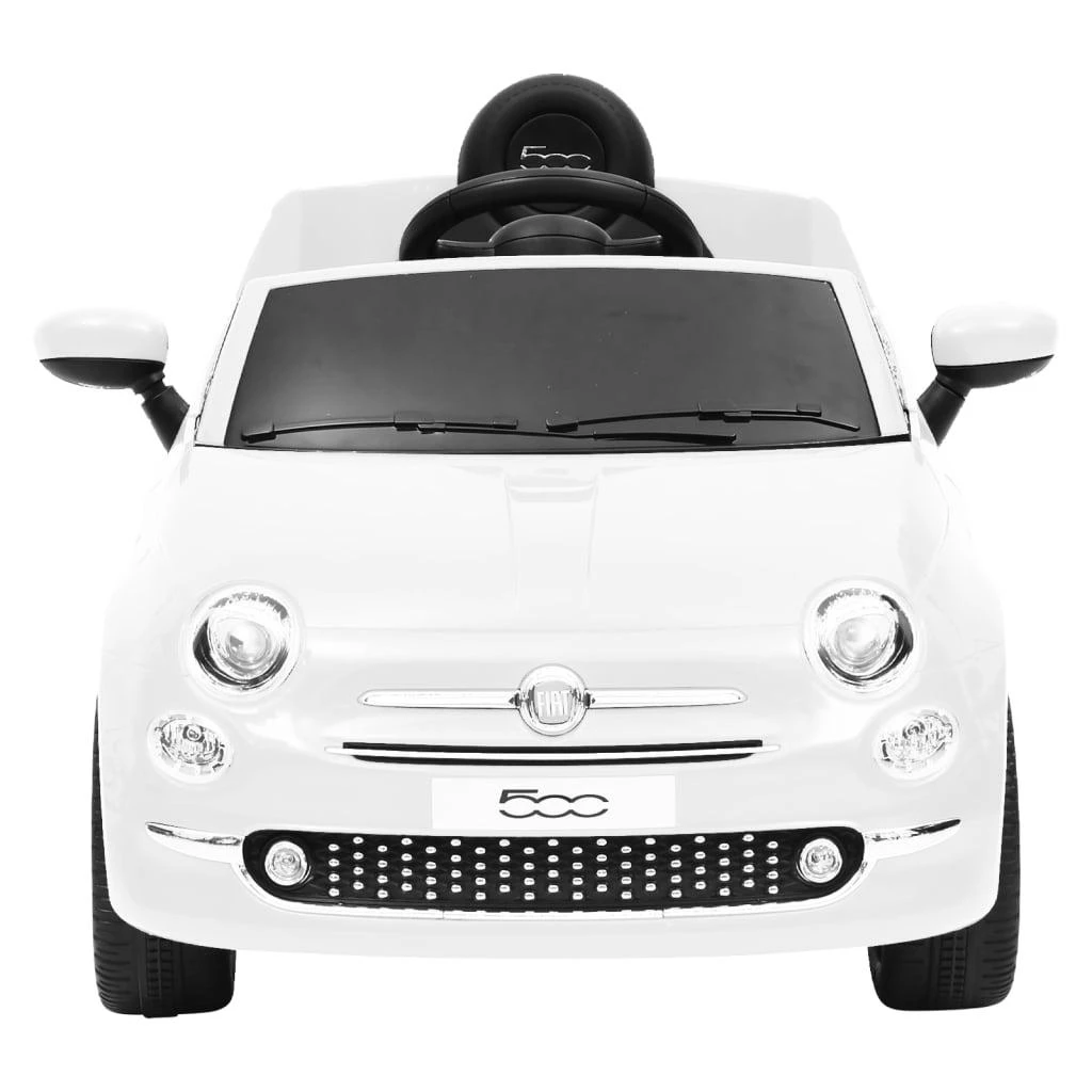 Elektrinis vaikiškas automobilis Fiat 500, baltos spalvos