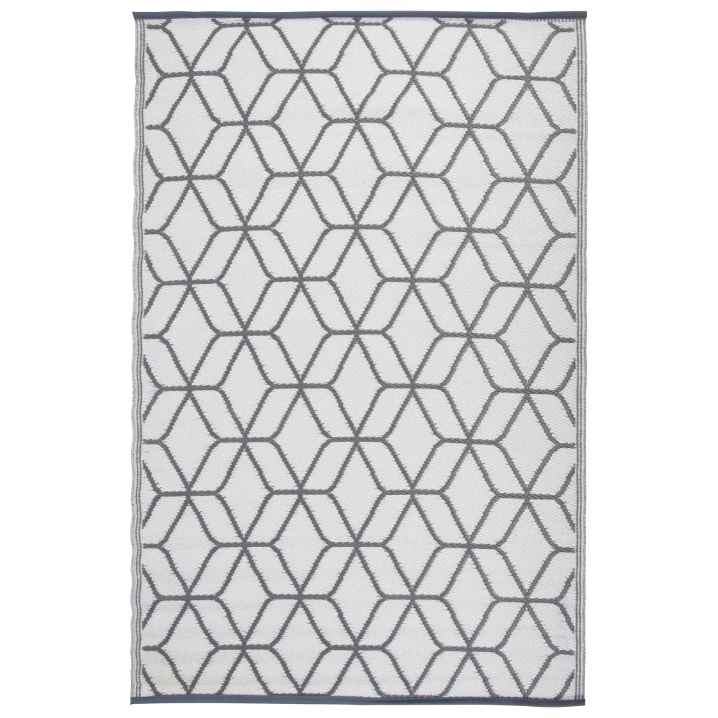 Esschert Design Lauko kilimas, pilkas ir baltas, 180x121cm, OC25