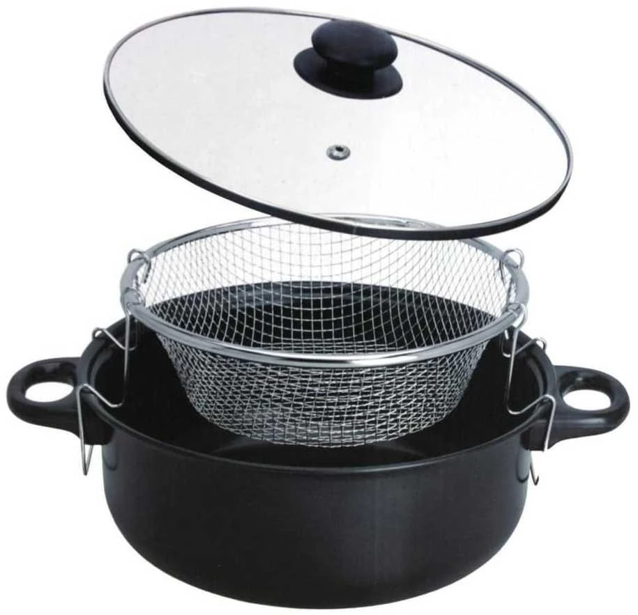 Excellent Houseware Kepimo puodas su stikliniu dangčiu, 26cm