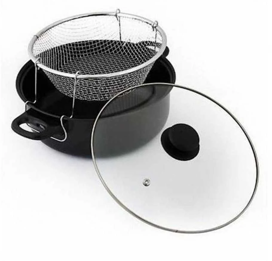 Excellent Houseware Kepimo puodas su stikliniu dangčiu, 26cm