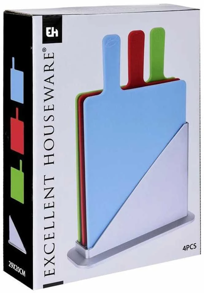 Mondex Excellent Houseware Pjaustymo lentelių rinkinys su laikikliu, 3vnt.