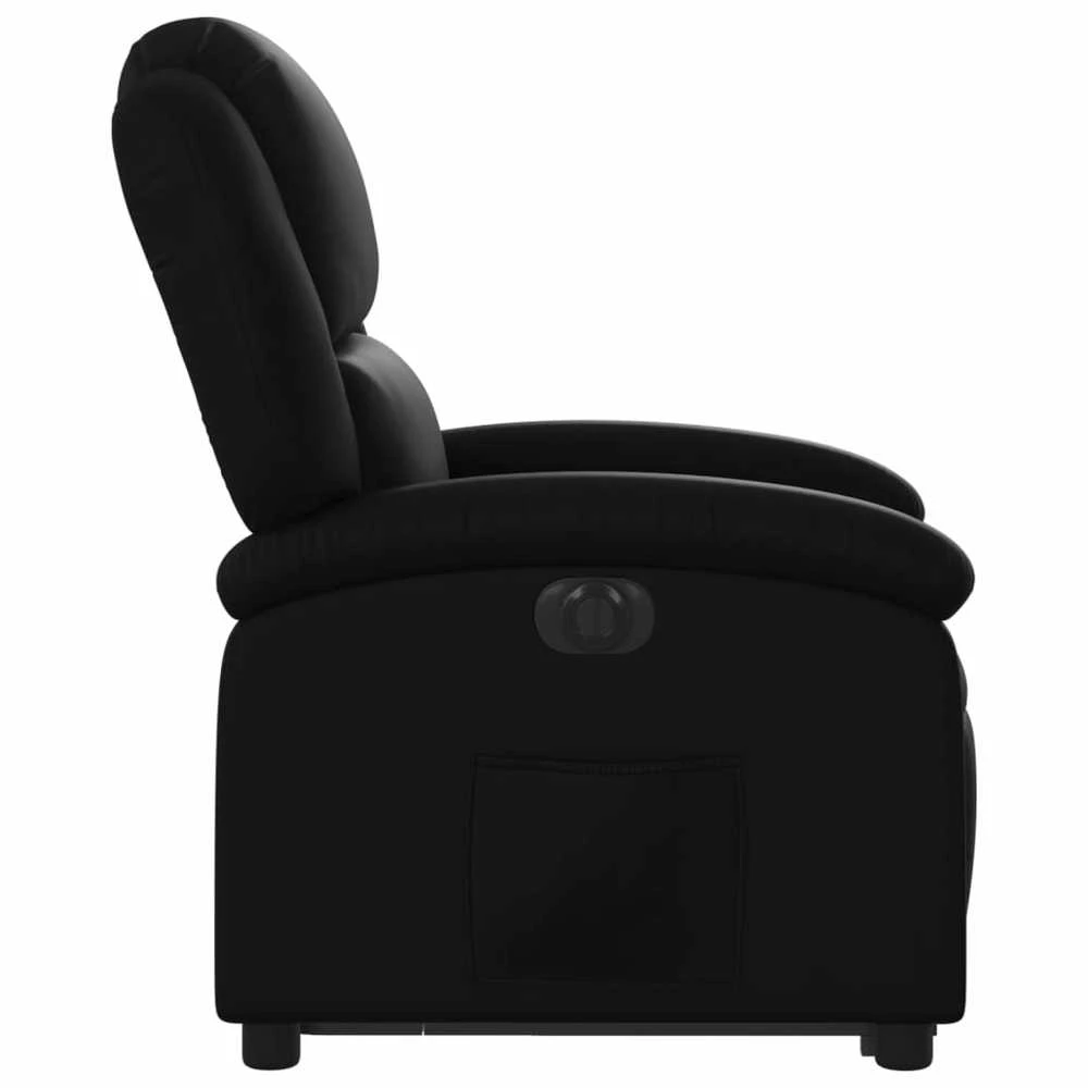 Fotelis Atsistojantis elektrinis krėslas, juodas, dirbtinė oda