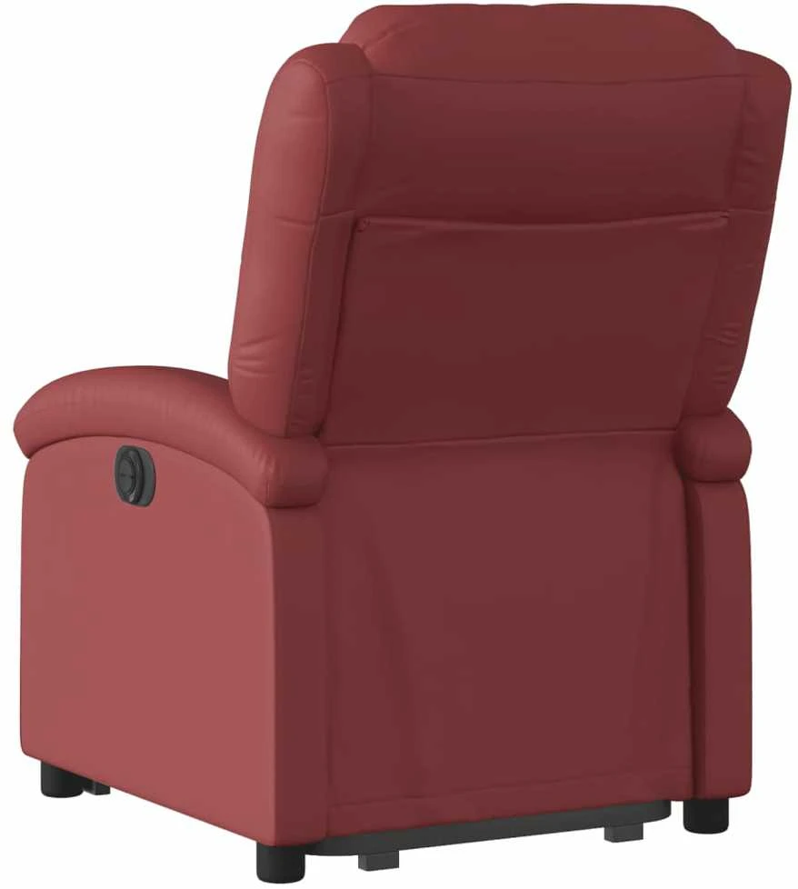 Fotelis Atsistojantis elektrinis krėslas, raudonojo vyno, dirbtinė oda
